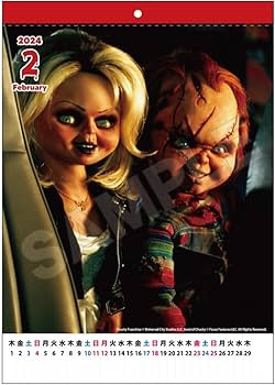 Amazon.co.jp: CHUCKY 壁掛けカレンダー 2024 : 文房具・オフィス用品